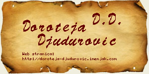 Doroteja Đudurović vizit kartica